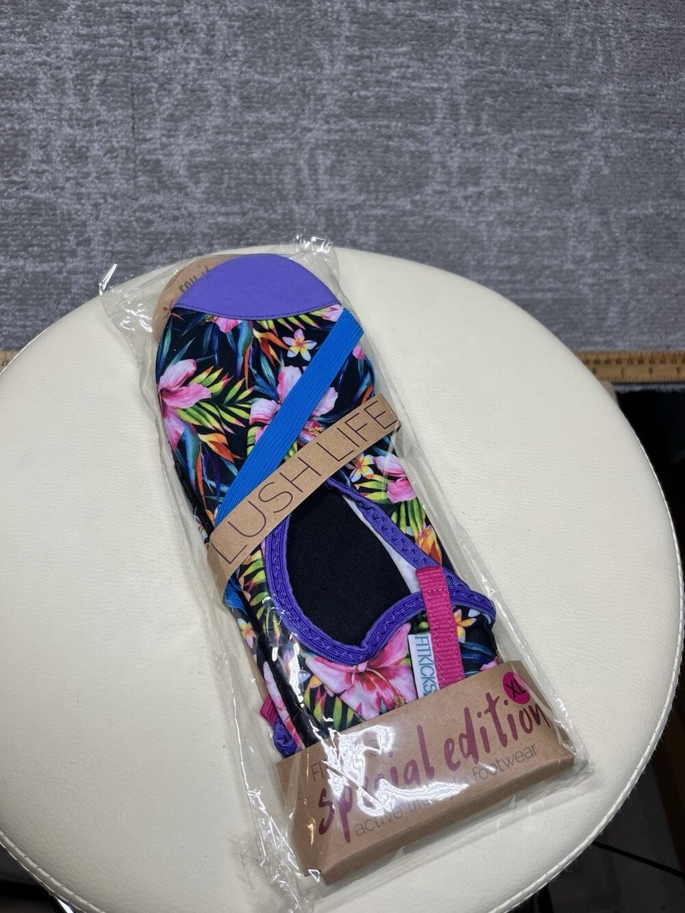 FitKicks Lush Life Foldable Breathable Slip-On Ballet Flat Floral Women XL